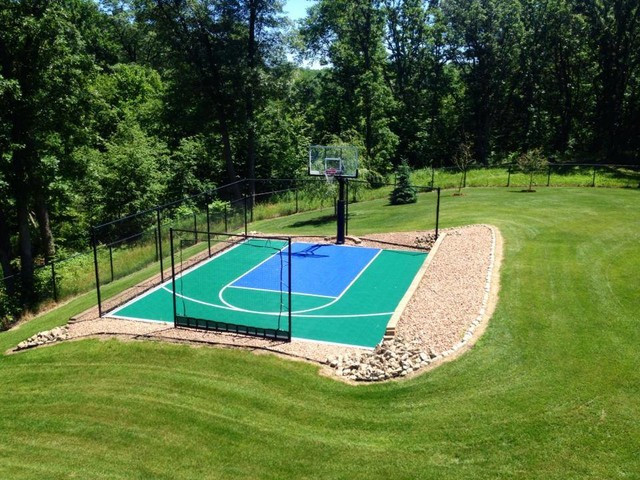 Small Backyard Basketball Court
 SnapSports Small Backyard Home Basketball Court