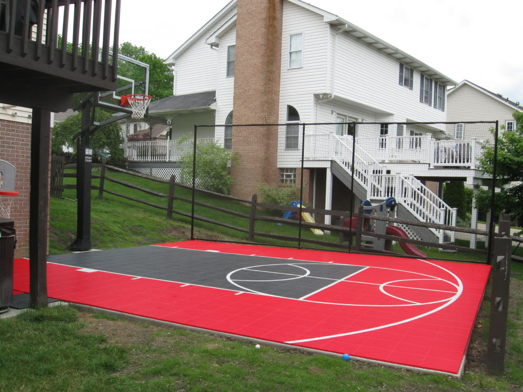 Small Backyard Basketball Court
 Residential Outdoor Backyard Basketball Courts