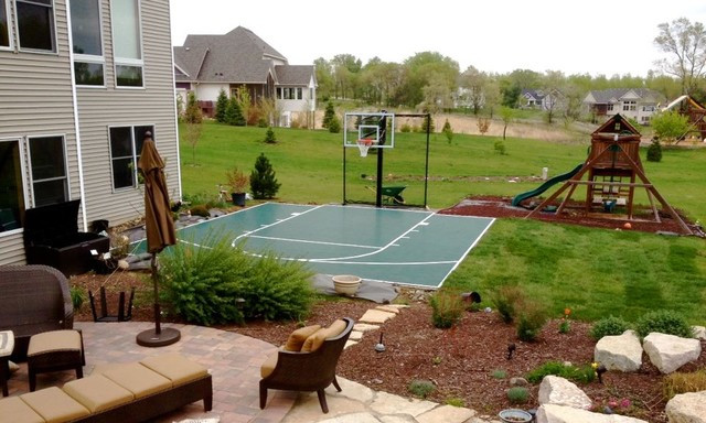 Small Backyard Basketball Court
 Outdoor Game Courts for all Sports in Small Backyard Space
