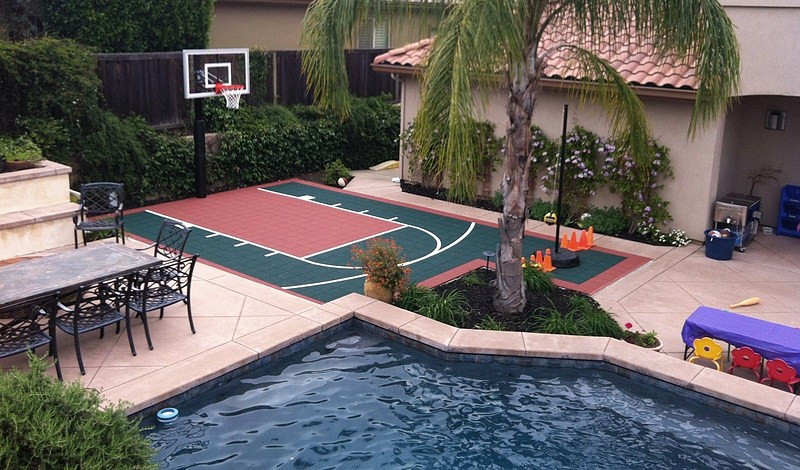 Small Backyard Basketball Court
 VersaCourt