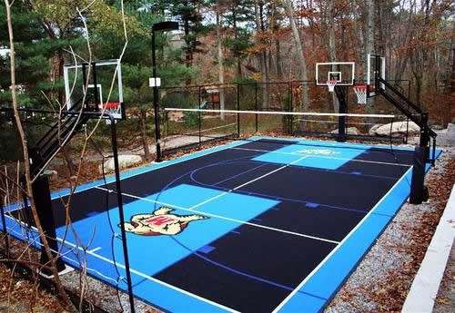 Small Backyard Basketball Court
 Flex Court Sport Courts Landscaping Network
