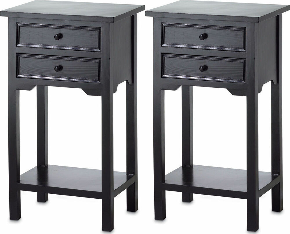 Small Bedroom Side Tables
 2 Small Black End Side Bedside Table Bedroom Nightstand 2