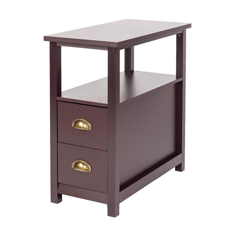 Small Bedroom Side Tables
 Double tier Coffee Side Table With Two Drawers Coffee
