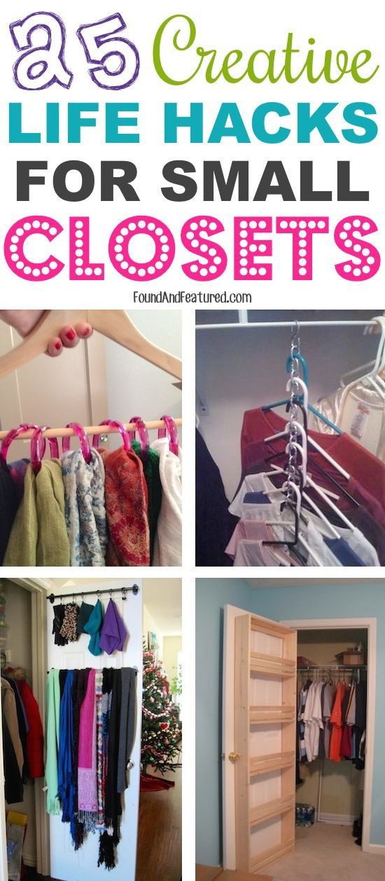 Small Closet Organization DIY
 25 Creative Life Hacks For Small Closets