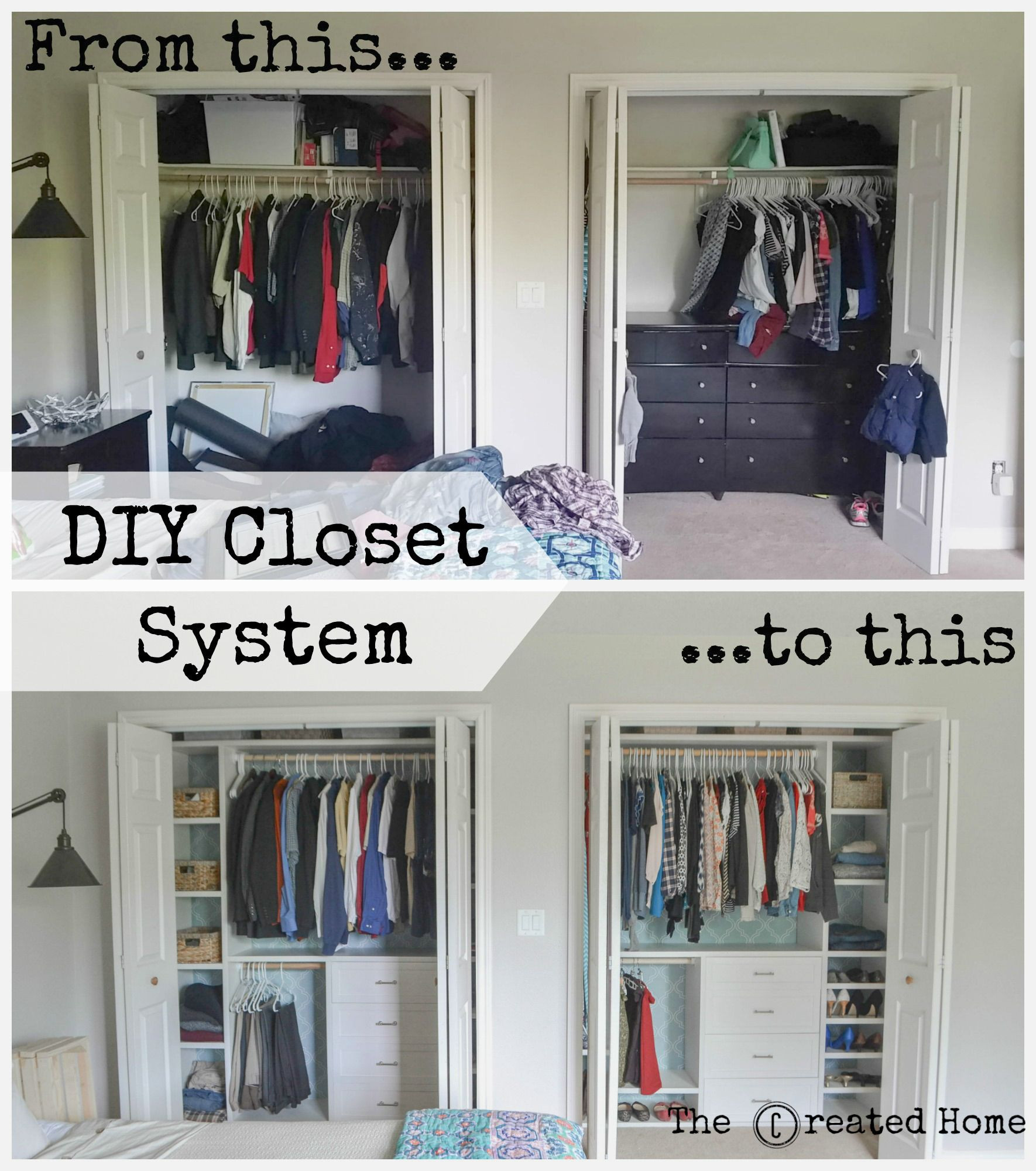 Small Closet Organization DIY
 How to build a quality diy closet system for any size