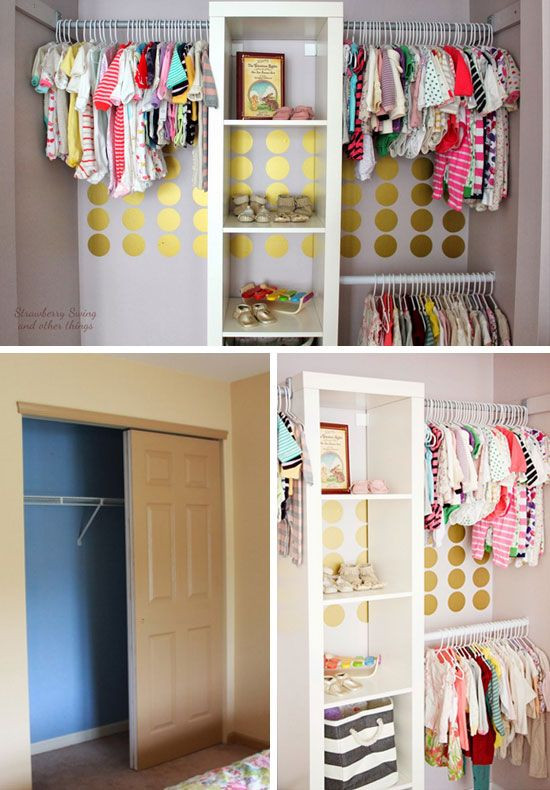 Small Closet Organization DIY
 Small Closet Makeover