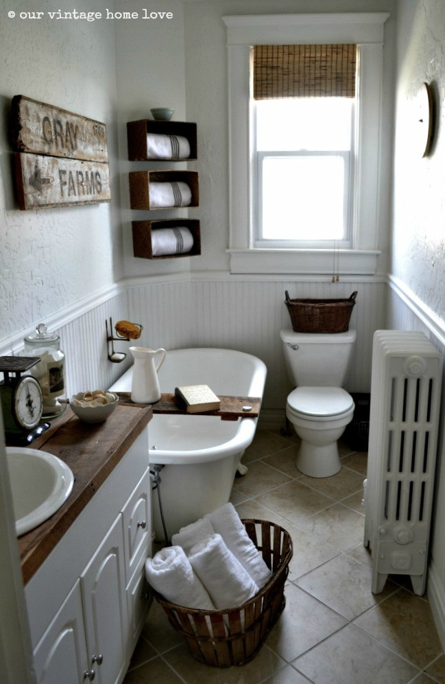 Small Farmhouse Bathroom Ideas
 vintage home love Farmhouse Bathroom