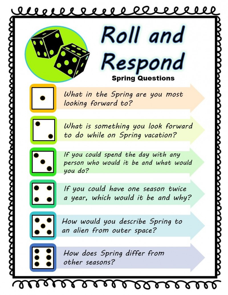 Small Group Ideas For Adults
 Small Group Counseling Roll and Respond Icebreakers