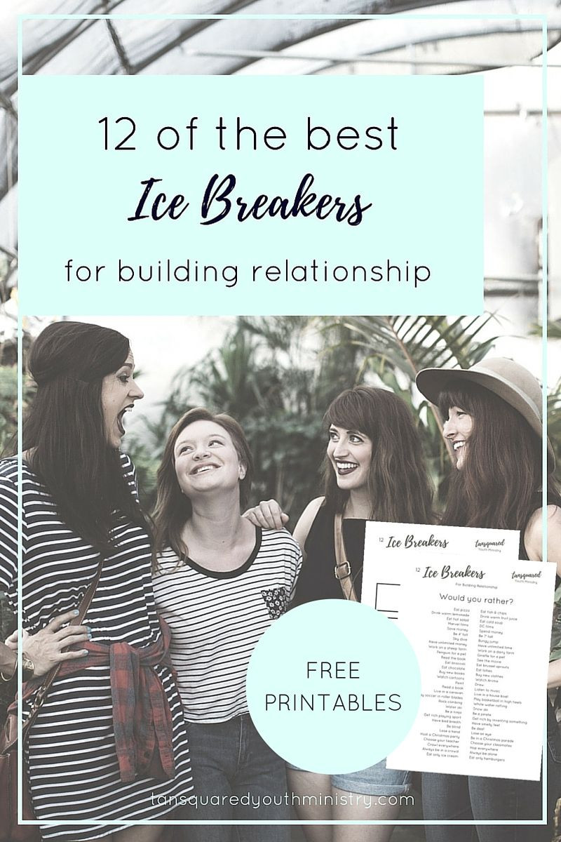 Small Group Ideas For Adults
 12 Ice Breakers For Building Relationship