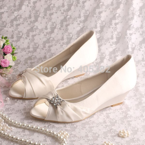 Small Heel Wedding Shoes
 20 Colors New Arrival Small Wedge Heel Wedding Shoes