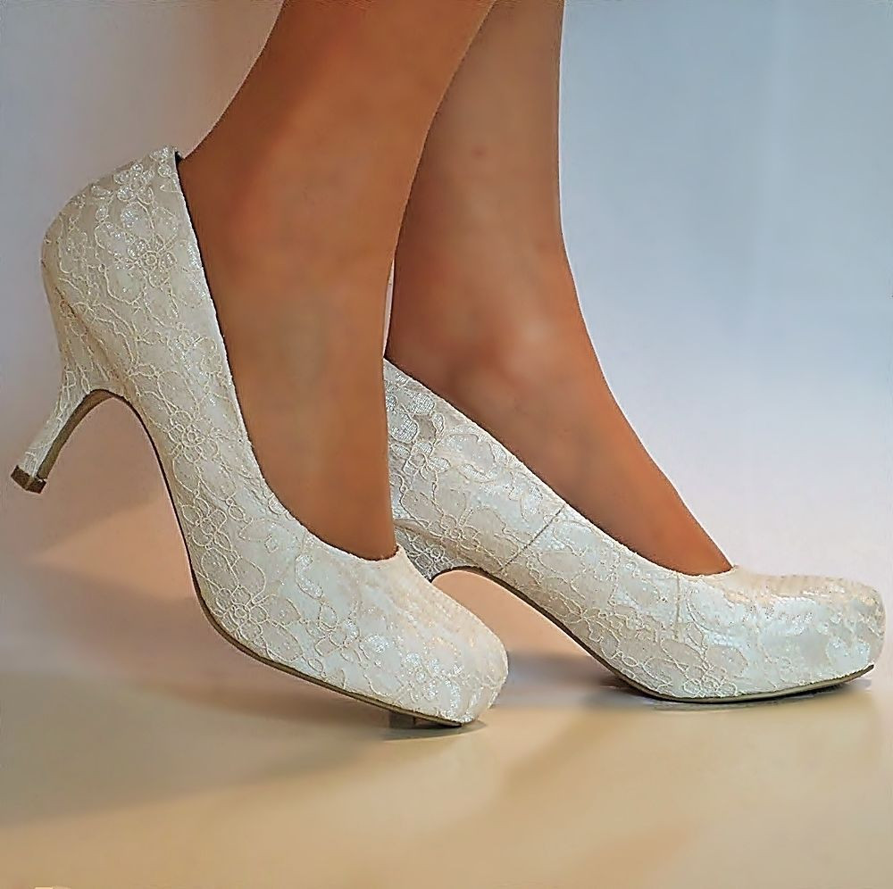 Small Heel Wedding Shoes
 Details about New Womens Wedding Bridal Diamante Ivory