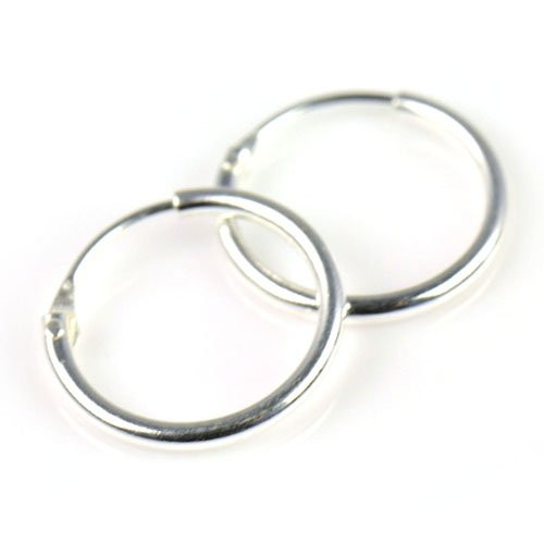 Small Hoop Earrings For Cartilage
 AOLOSHOW 925 Sterling Silver Small Endless Hoop Earrings