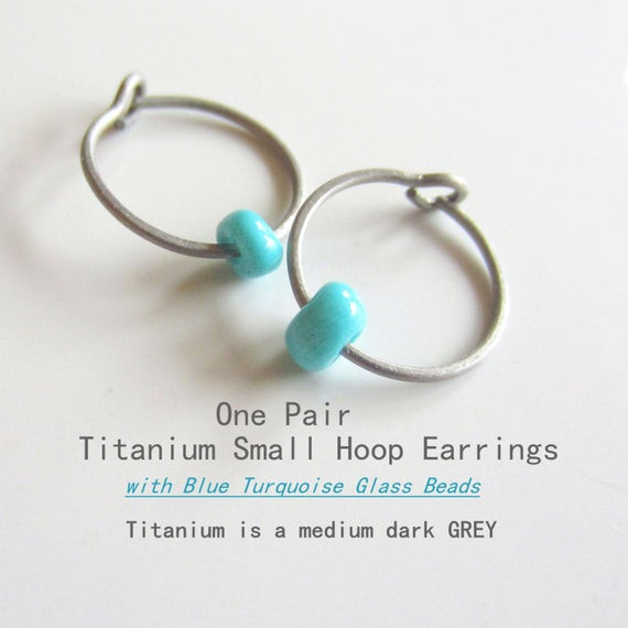 Small Hoop Earrings For Cartilage
 Titanium Small Hoop Earrings Piercing Cartilage by