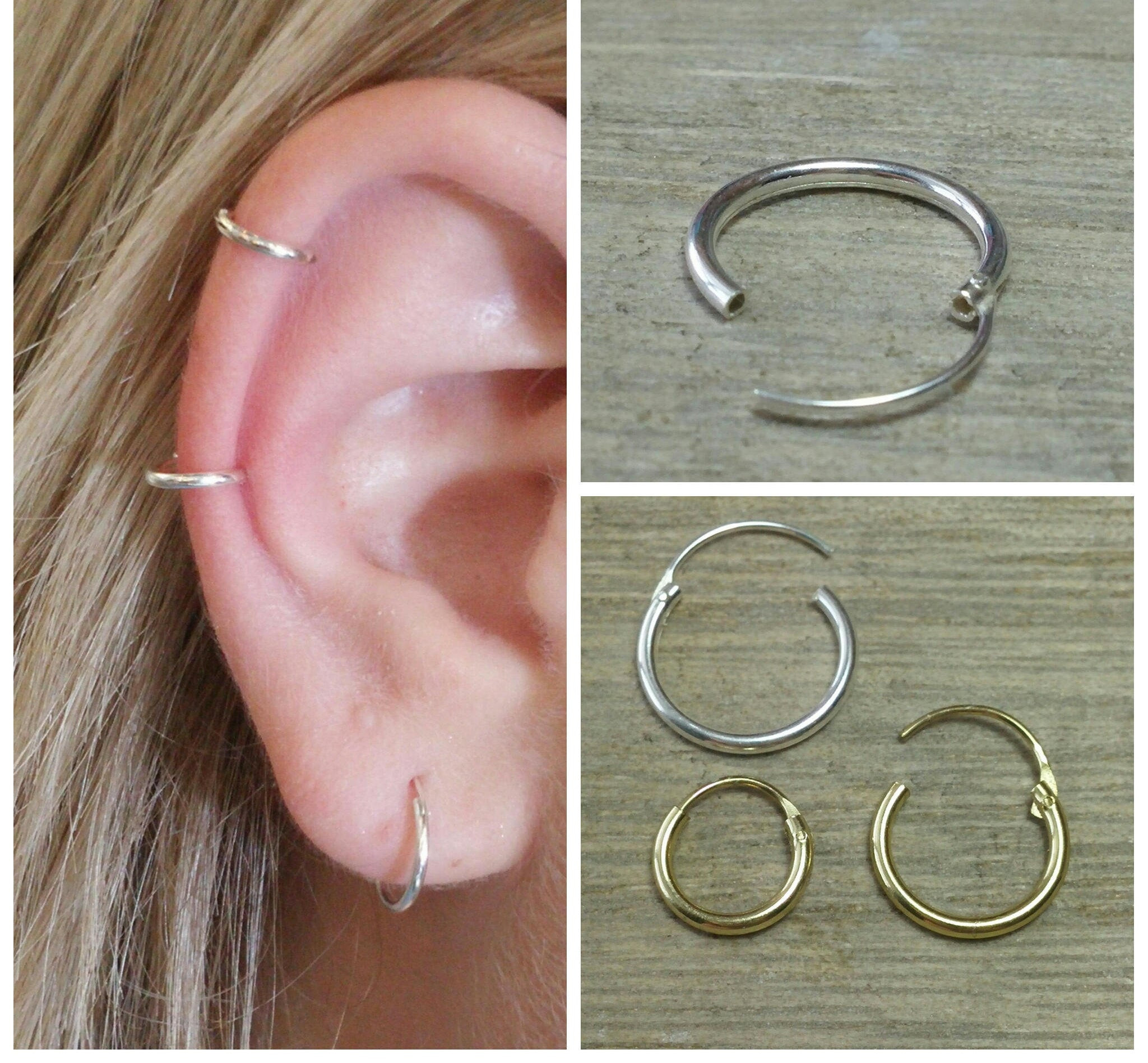 Small Hoop Earrings For Cartilage
 Cartilage hoop Small hoop earrings Gold hoop earrings