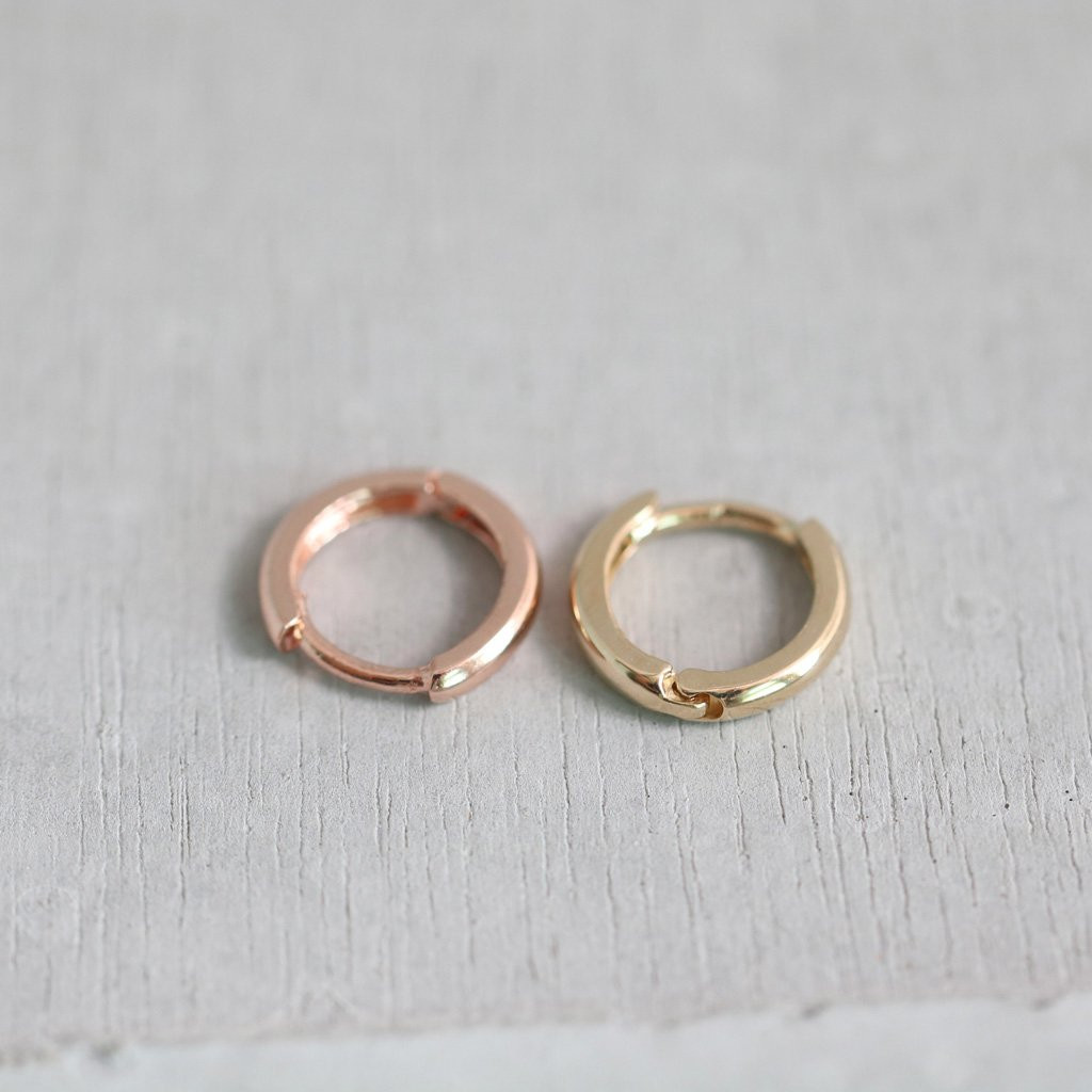 Small Hoop Earrings For Cartilage
 14K Gold Small Cartilage Hoop Earrings