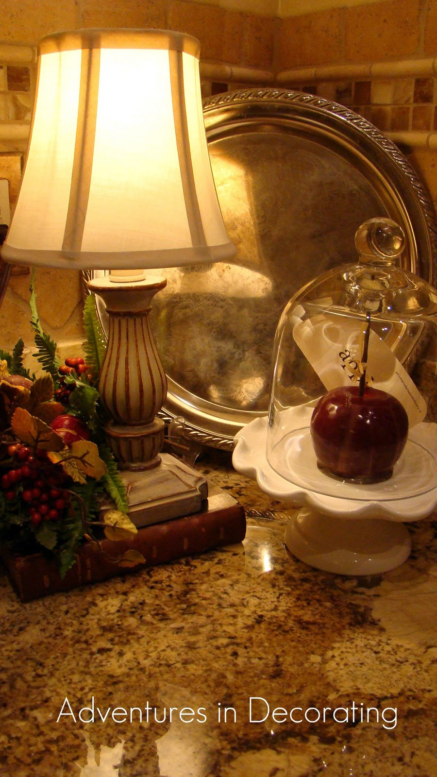 Small Kitchen Lamp
 Adventures in Decorating Fall in the Kitchen