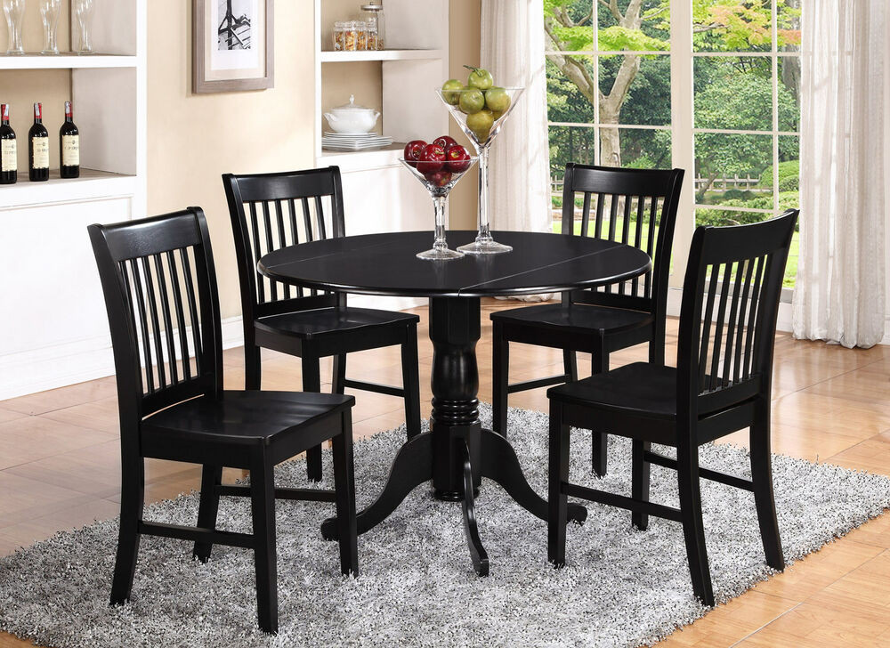 Small Kitchen Sets
 DLNO5 BLK W 5 Pieces small kitchen table set round kitchen