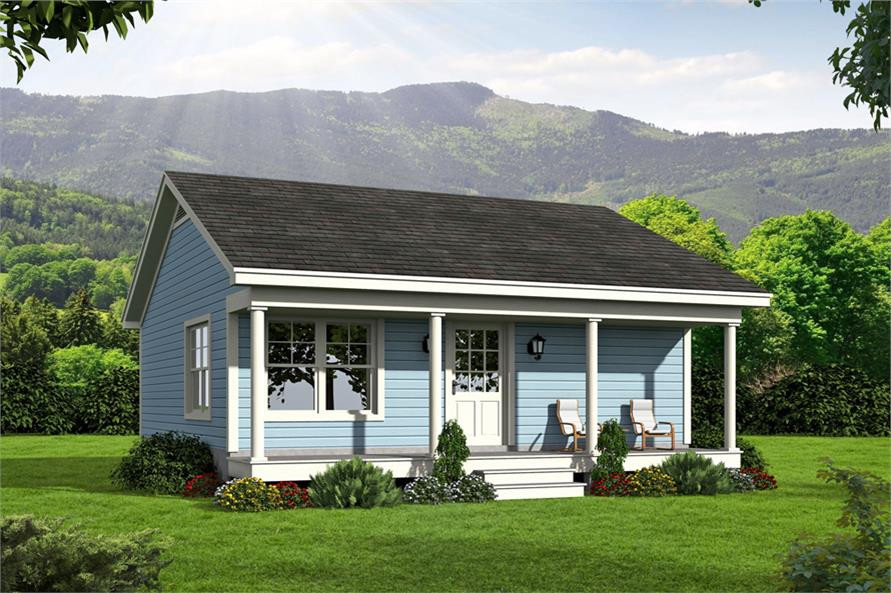 Small One Bedroom House Plans
 Small Cottage style House Plan 1 Bedrms 1 Baths 561