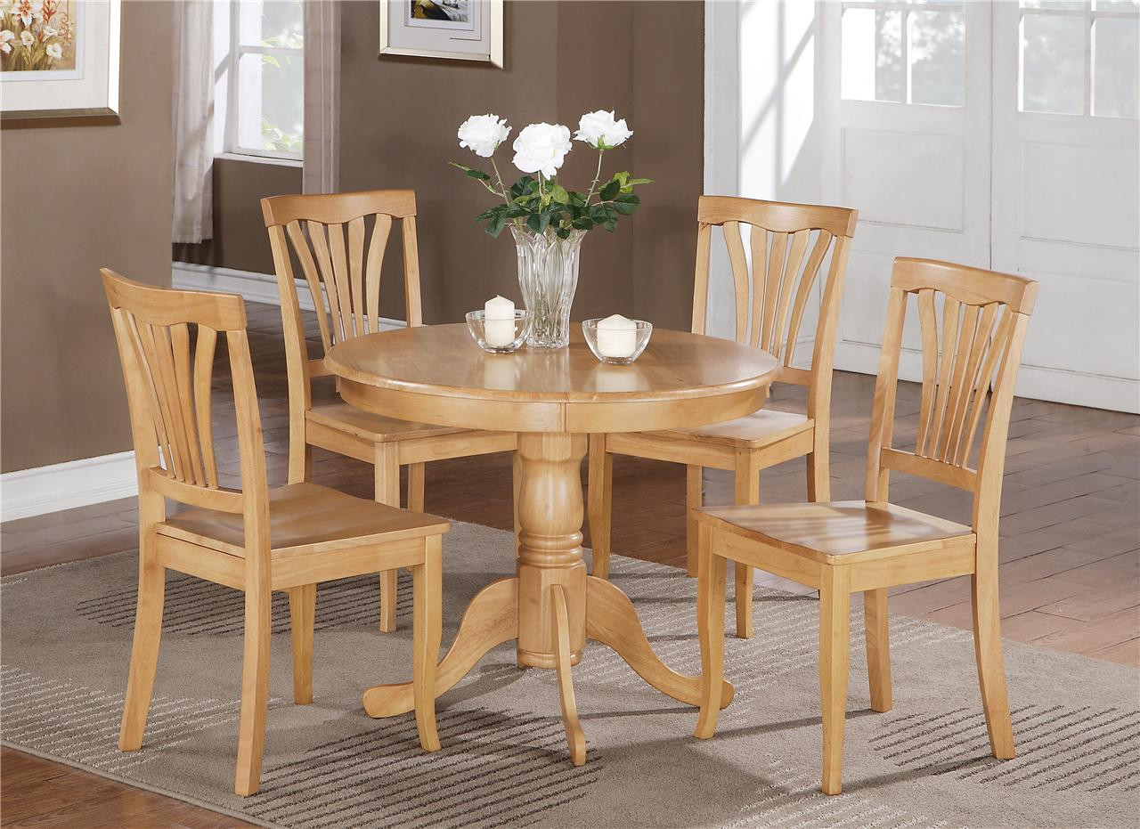 Small Round Kitchen Table Sets
 5 PC ROUND BRISTOL TABLE DINETTE KITCHEN TABLE & 4 CHAIRS