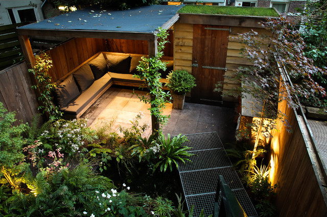 Small Terrace Landscape
 Small city garden Contemporary Patio Amsterdam by