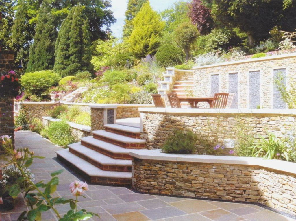 Small Terrace Landscape
 Fascinating Small Terraced Garden Ideas With Exposed Stone