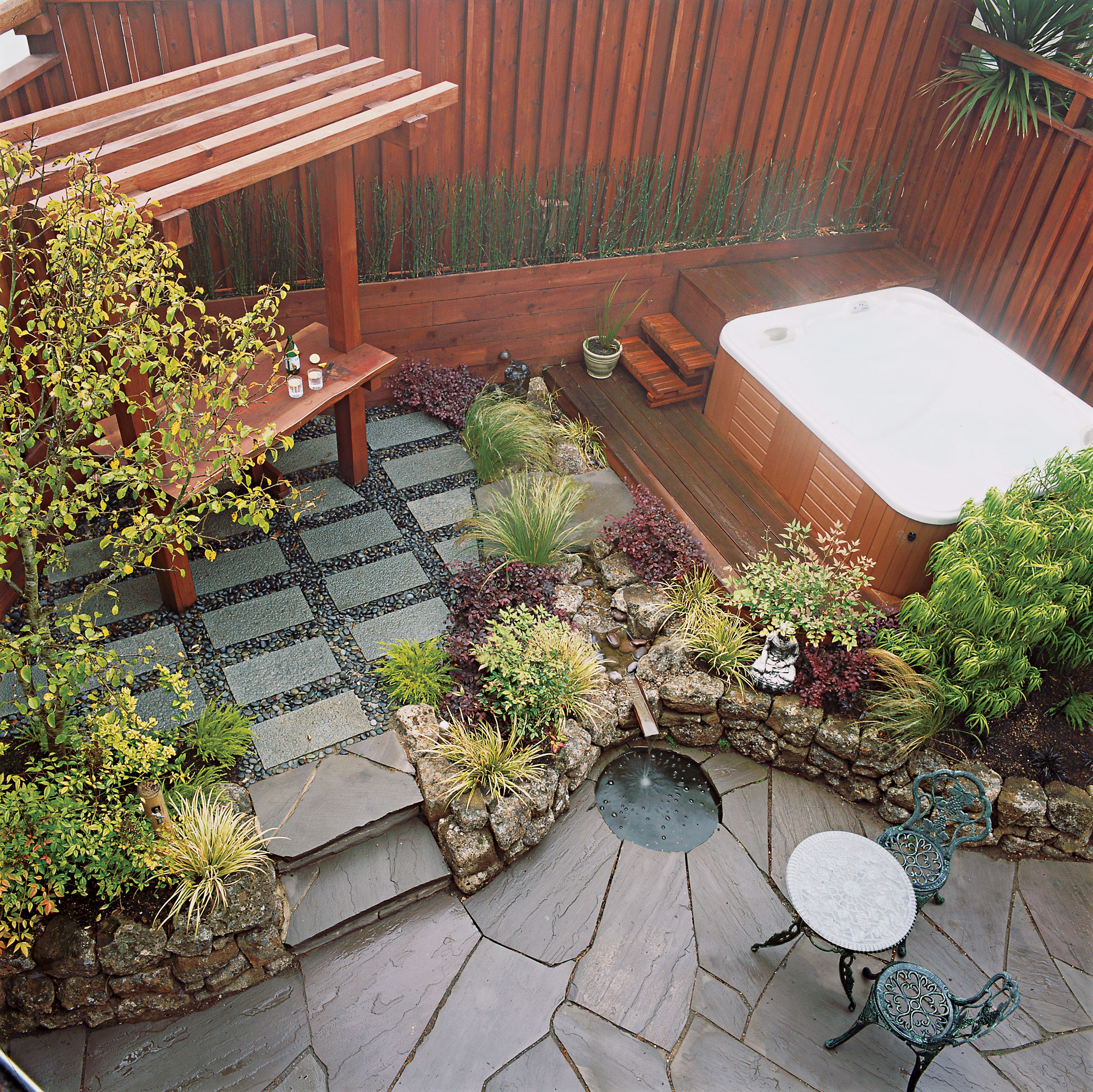 Small Terrace Landscape
 Small garden secrets Sunset Magazine