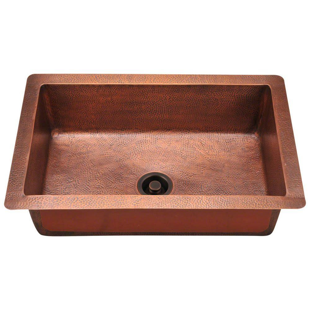 Small Undermount Kitchen Sink
 Polaris Sinks Undermount Copper 33 in Single Bowl Kitchen