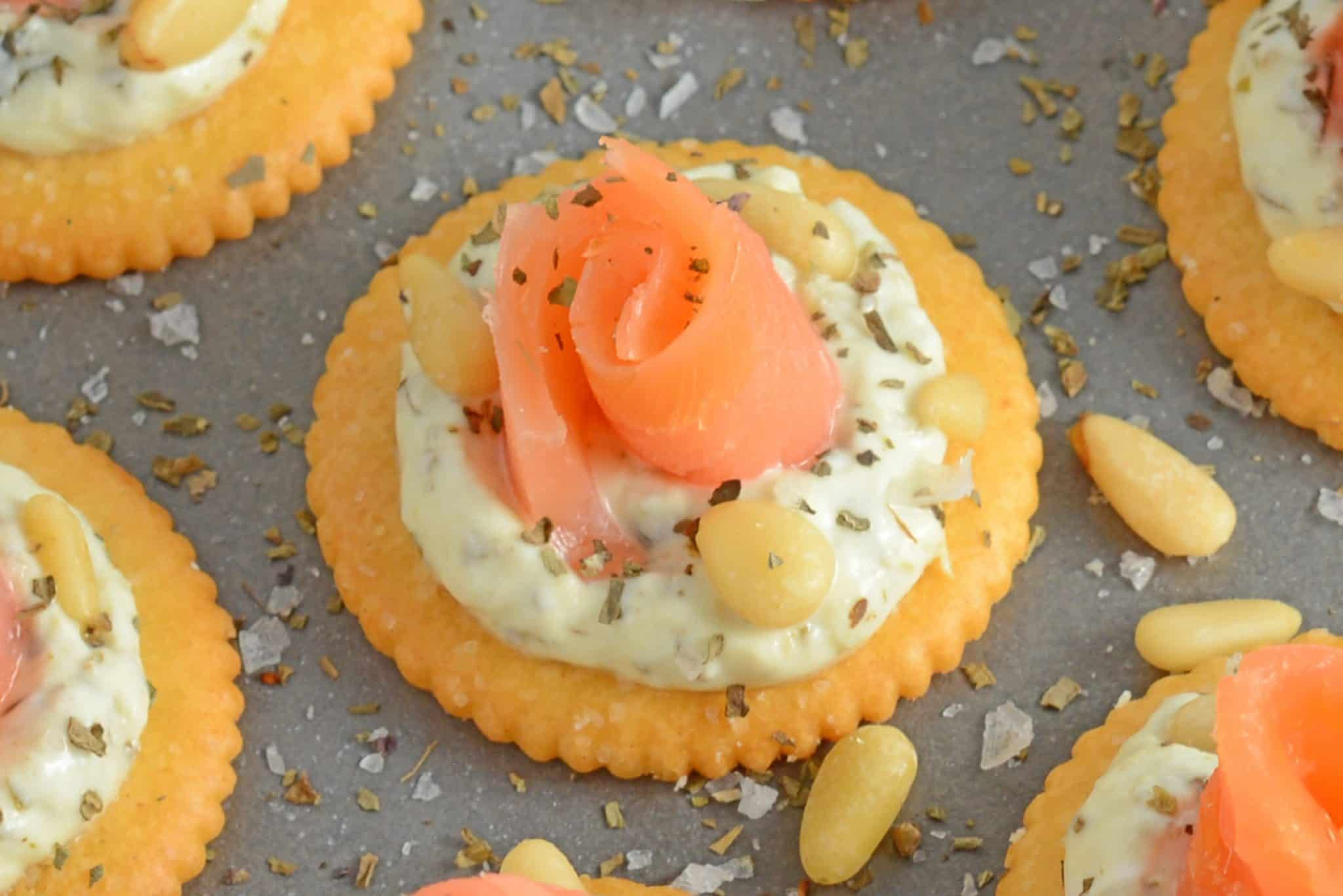 Smoked Salmon And Crackers Appetizer
 Smoked Salmon Pesto Crackers Savory Experiments