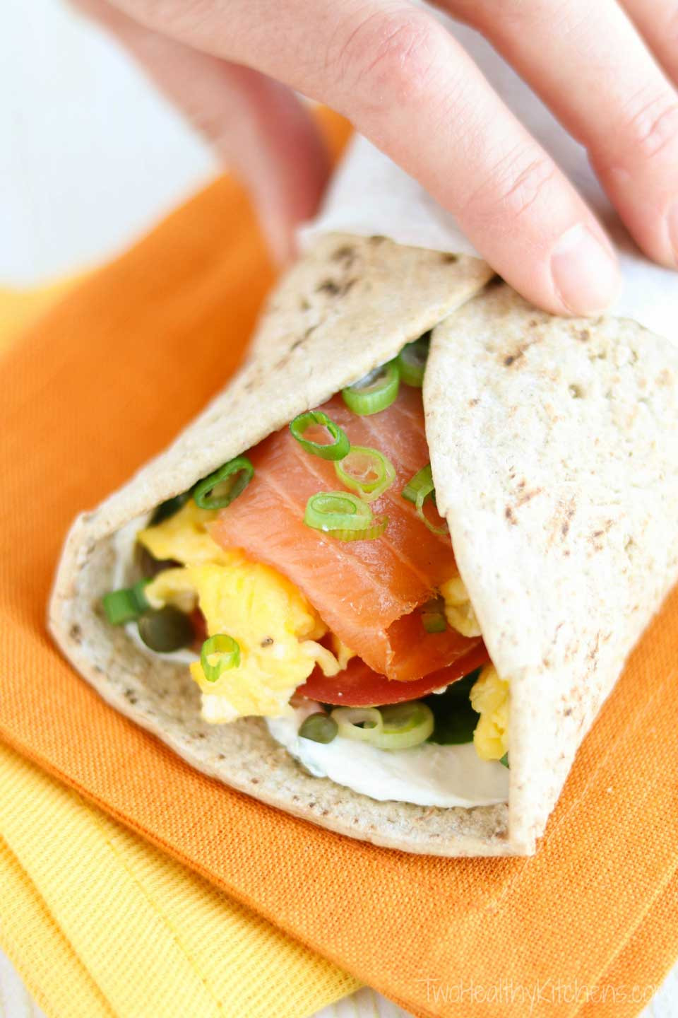 Smoked Salmon Brunch Recipes
 Easy Smoked Salmon Breakfast Wrap Two Healthy Kitchens