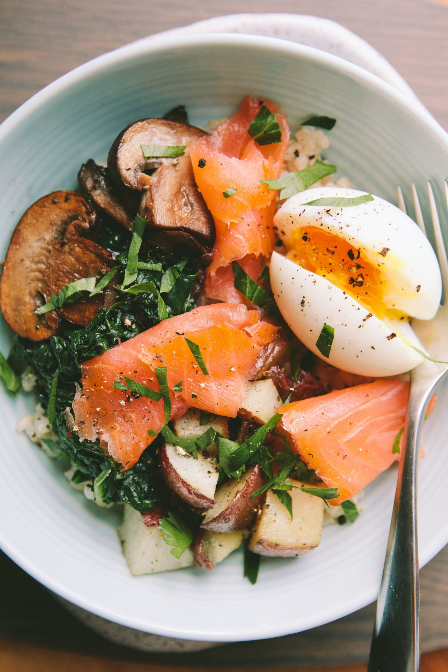 Smoked Salmon Brunch Recipes
 Smoked Salmon Breakfast Bowl with a 6 Minute Egg With