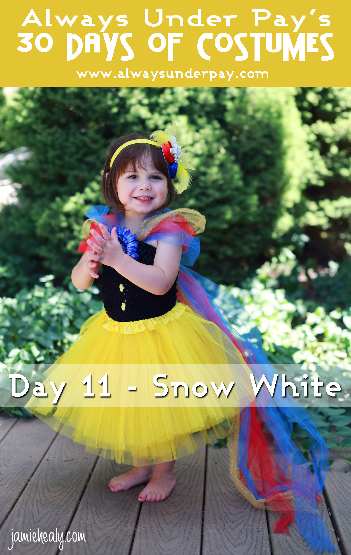 Snow White Costumes DIY
 Day 11 – Snow White DIY Halloween Costume Tutorial Cheap
