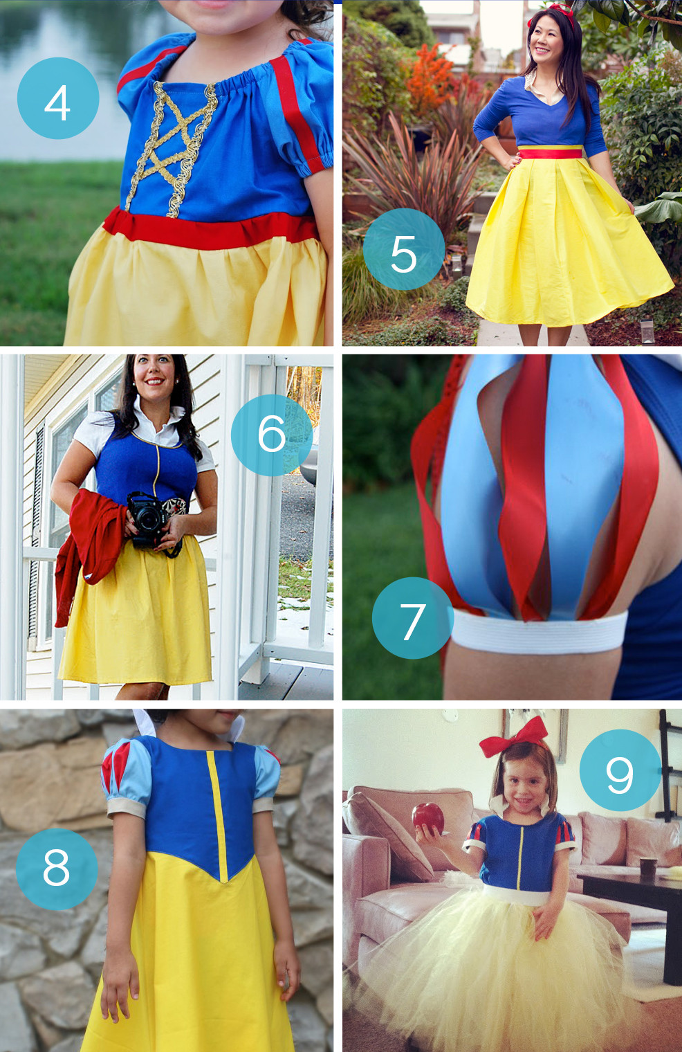 Snow White Costumes DIY
 huge list of DIY princess costumes DIY Snow white costume