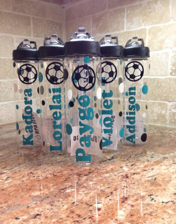 Soccer Gift Ideas For Boys
 Personalized Soccer Bottles Team ts by AtoZVinylCreations