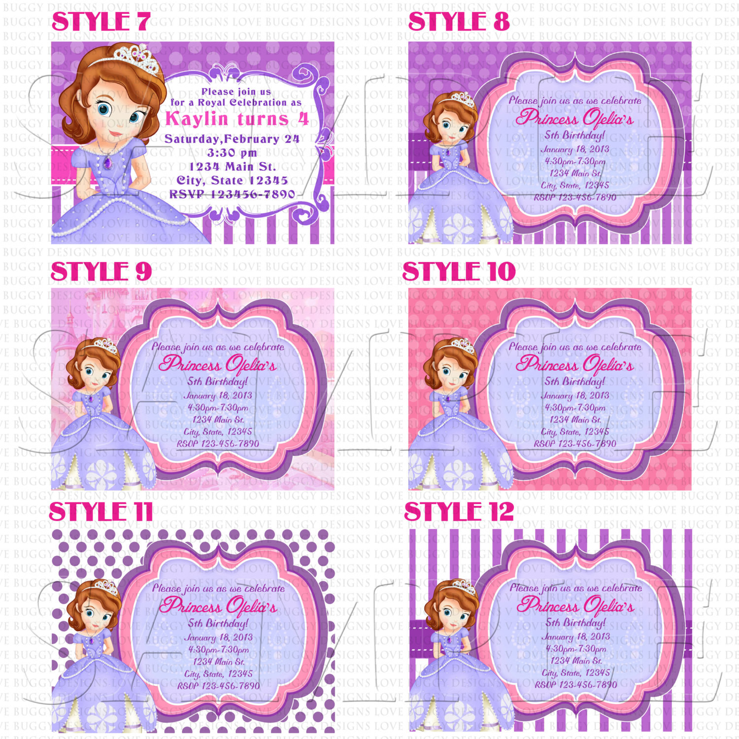 Sofia Birthday Invitations
 Items similar to Sofia the First Invitation Sofia