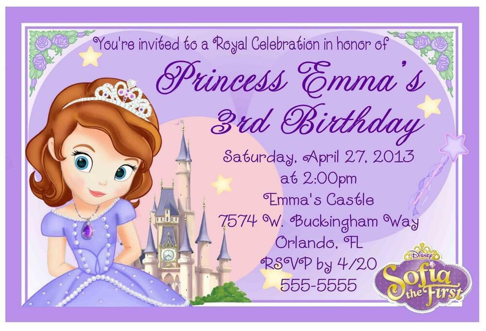 Sofia Birthday Invitations
 PRINCESS SOFIA THE FIRST BIRTHDAY INVITATIONS DESIGN