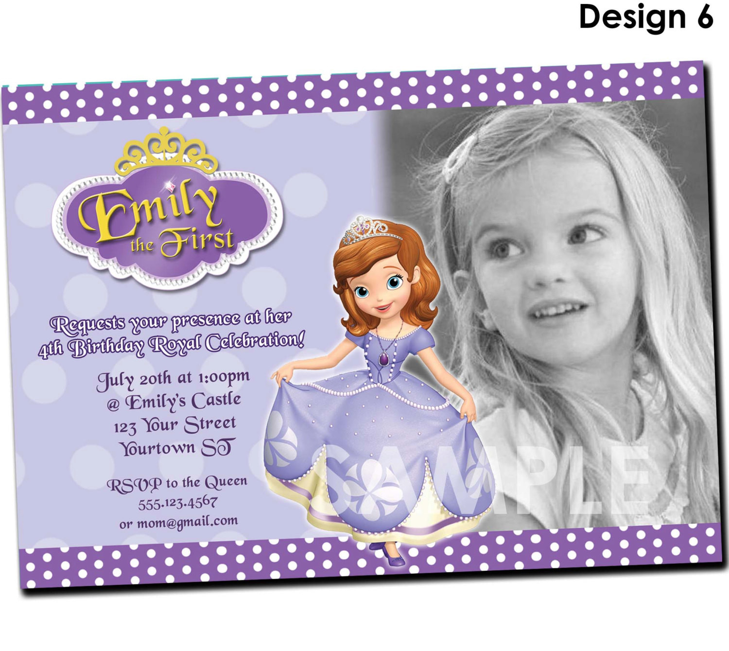 Sofia Birthday Invitations
 Princess Sofia Birthday Invitations Ideas – Bagvania FREE