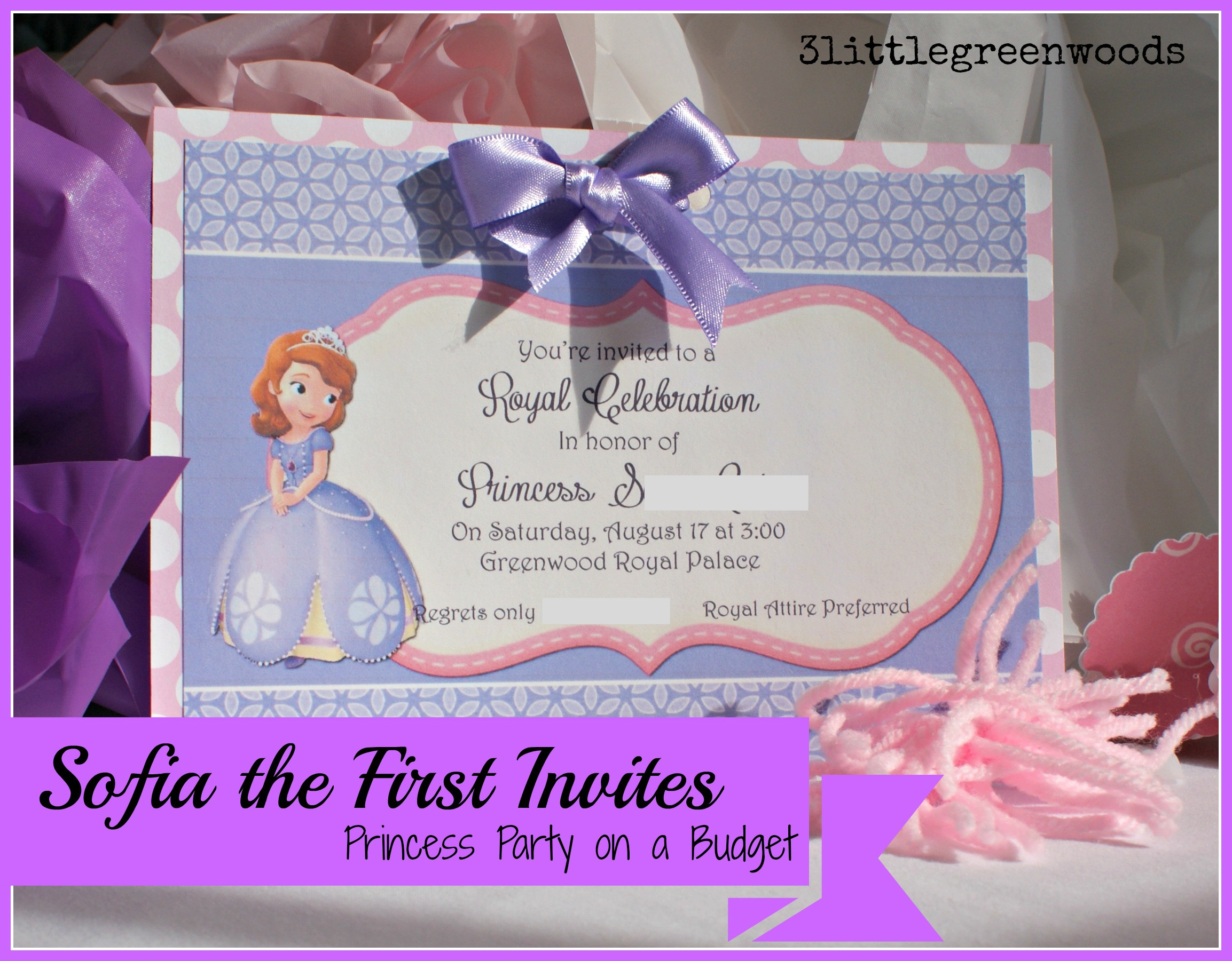 Sofia Birthday Invitations
 Sofia the First Birthday Invites