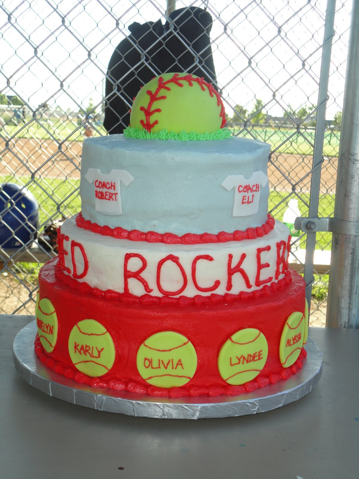 Softball Birthday Cakes
 Sugar a Cakes Softball party