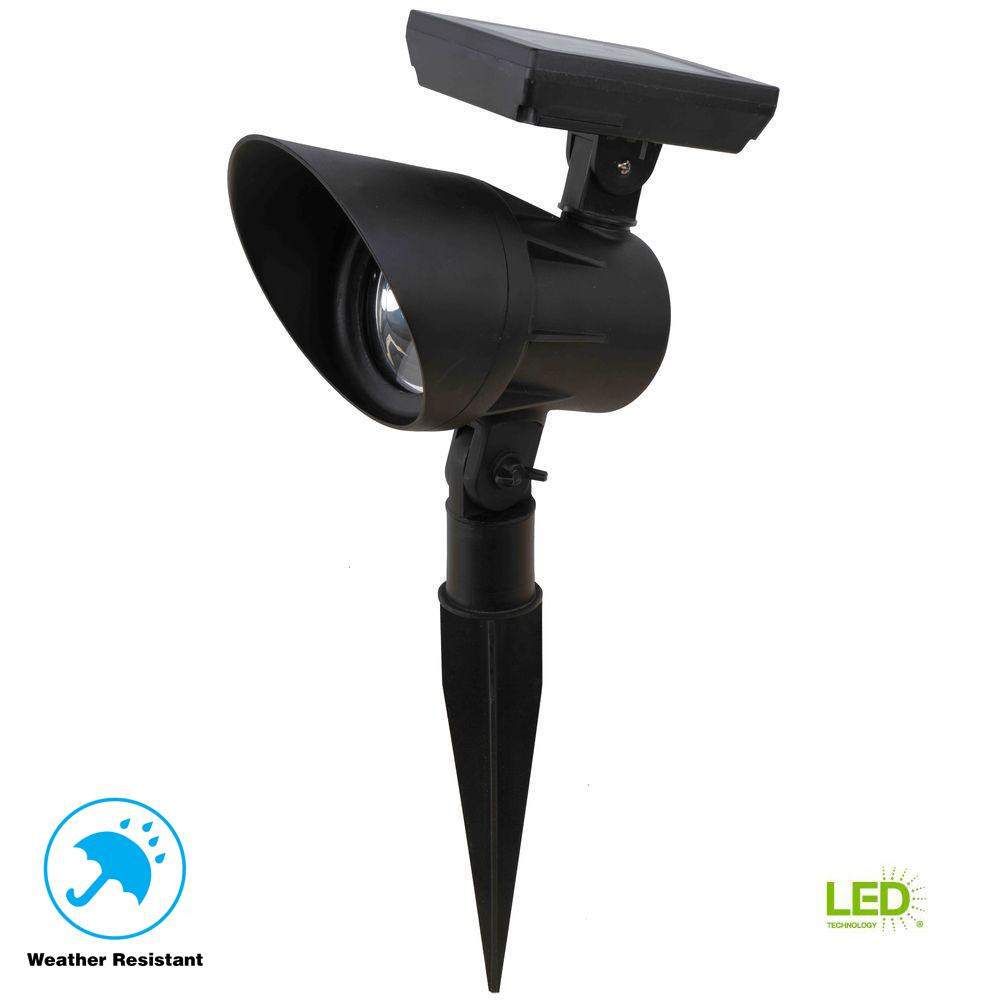 Solar Landscape Spot Light
 Unbranded Solar Black Outdoor Integrated LED Landscape