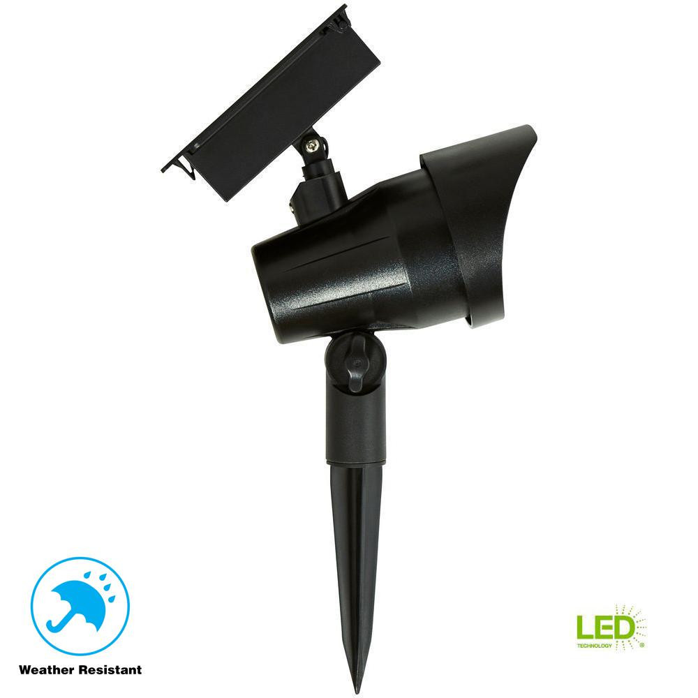 Solar Landscape Spot Light
 Hampton Bay Solar Black Outdoor Integrated LED 3000K 30