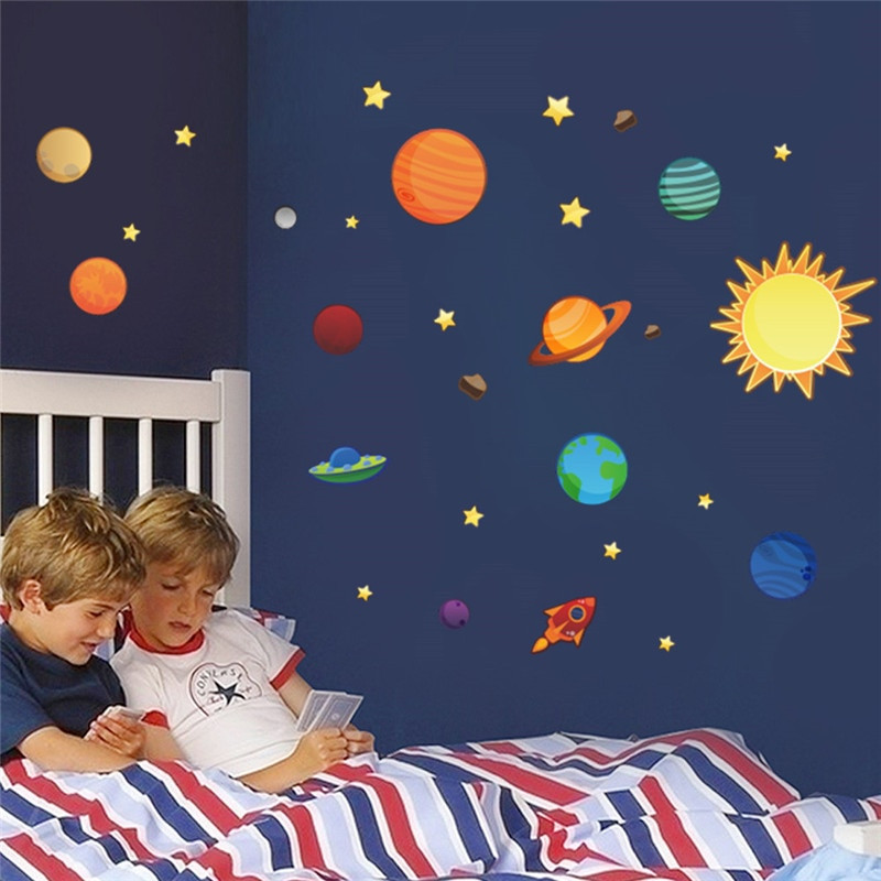 Solar System For Kids Room
 Solar System wall stickers for kids rooms Stars outer