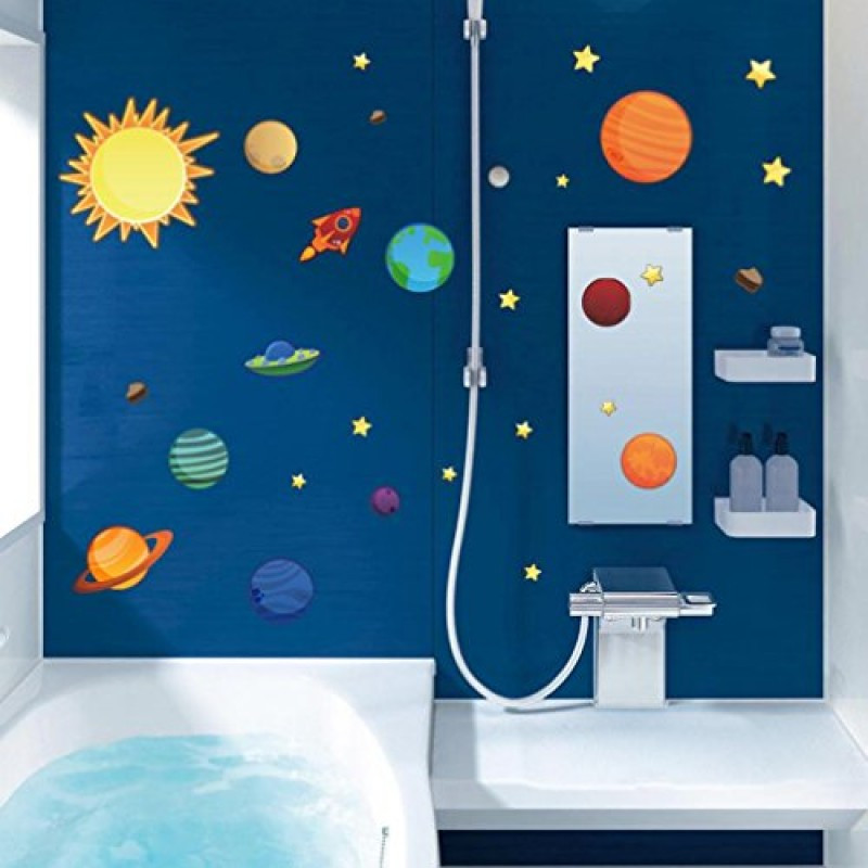 Solar System For Kids Room
 Solar System Educational Learning Mural Art Wall Stickers
