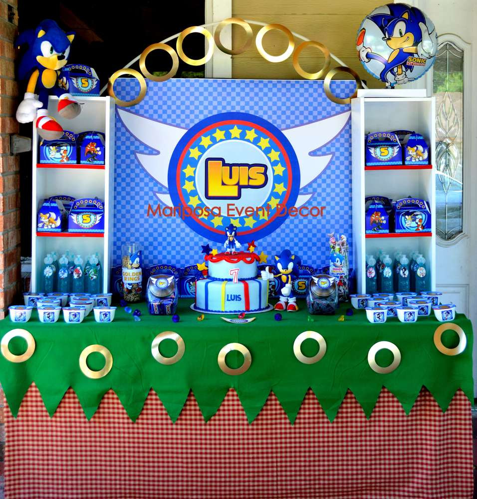 Sonic Birthday Decorations
 Sonic the Hedgehog Birthday Party Ideas