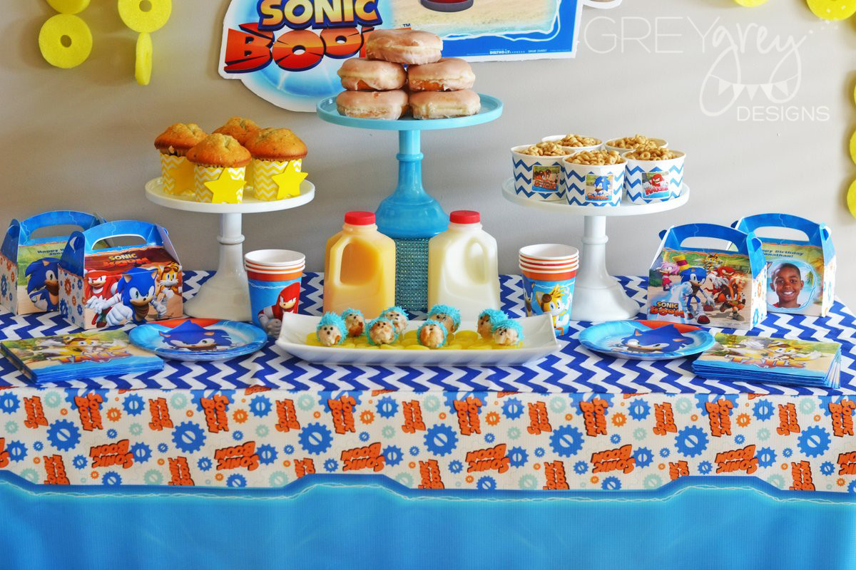 Sonic Birthday Decorations
 GreyGrey Designs My Parties Sonic the Hedgehog Birthday