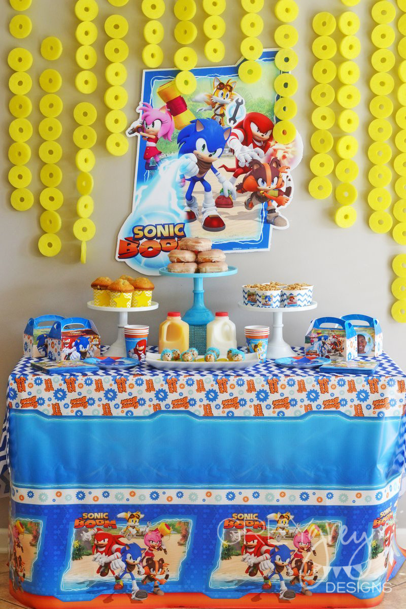 Sonic Birthday Decorations
 GreyGrey Designs My Parties Sonic the Hedgehog Birthday