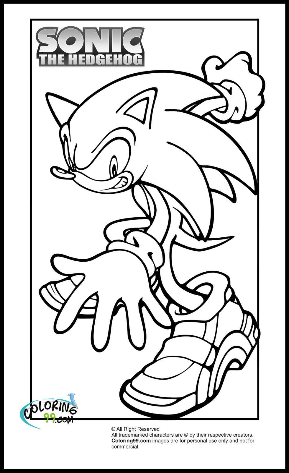 Sonic Coloring Pages Printable
 Sonic Coloring Pages