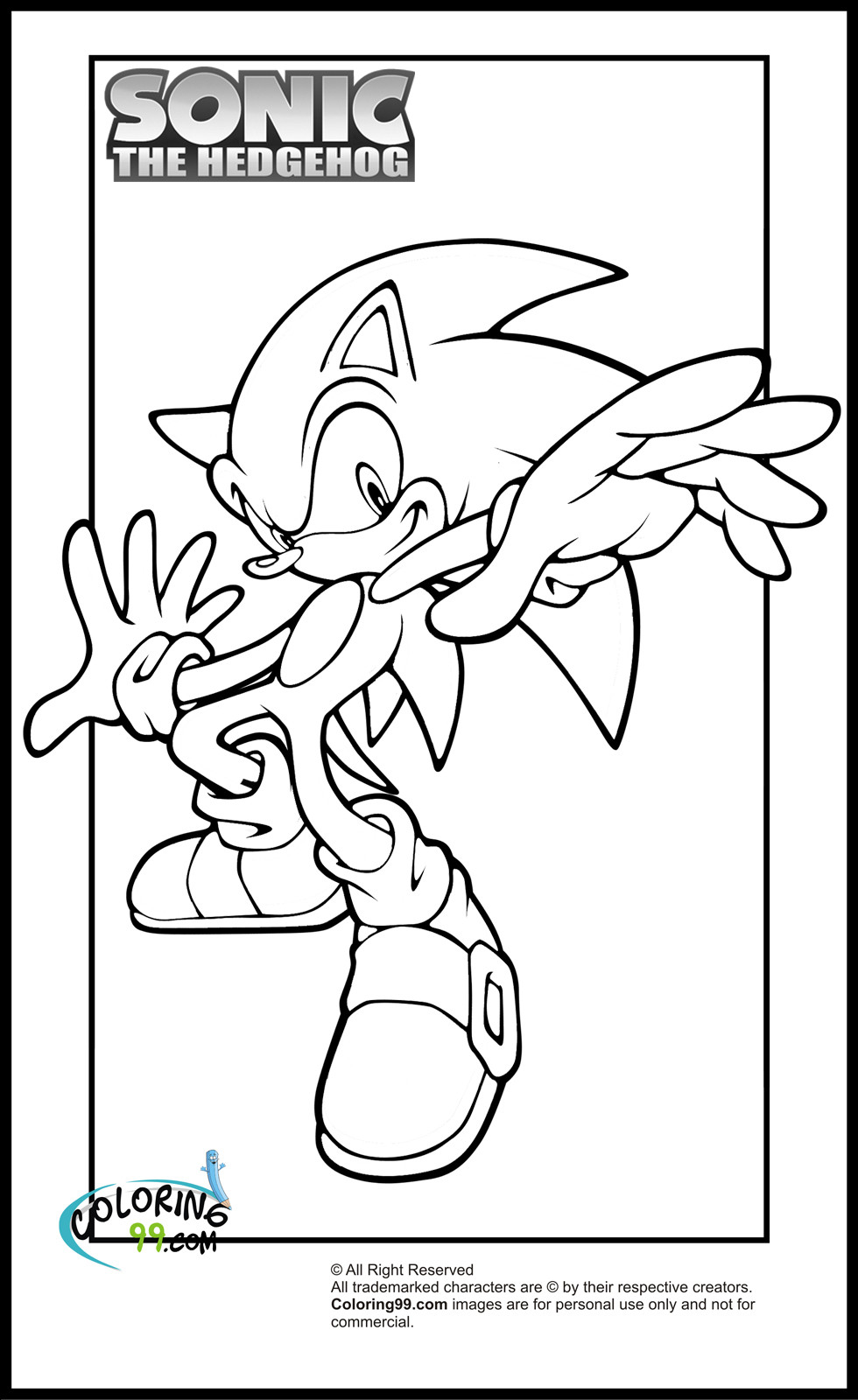 Sonic Coloring Pages Printable
 Sonic Coloring Pages