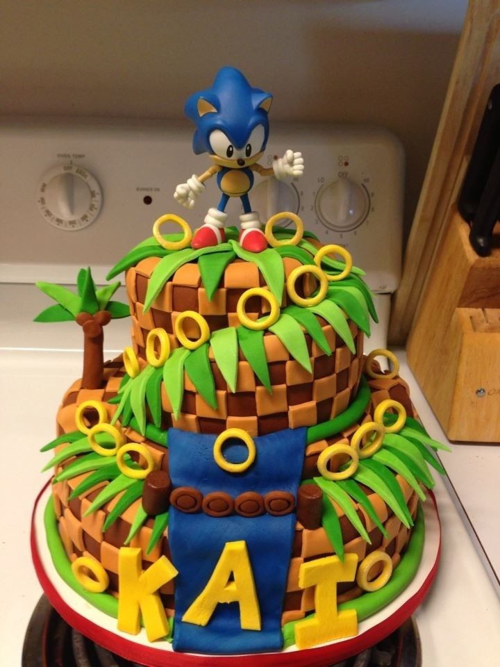 Sonic The Hedgehog Birthday Cake
 Video Game Birthday Cakes