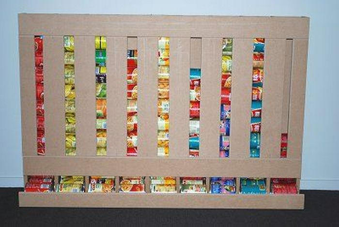 Soup Can Organizer DIY
 How to build a simple canned food dispenser