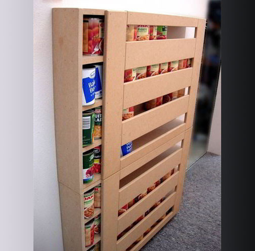 Soup Can Organizer DIY
 DIY RV Food Storage Can Dispenser Keep the RV Pantry